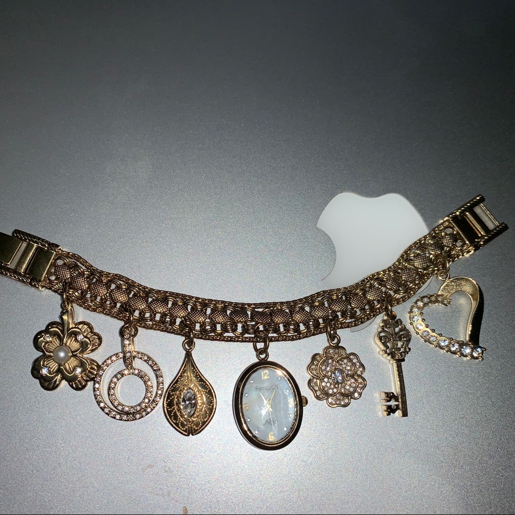 Armitron Goldtone Charmed Bracelet Watch
